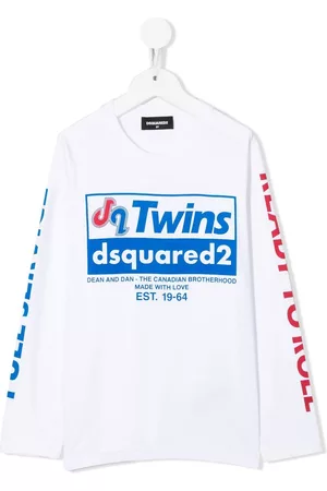 Dsquared2 Playera manga larga con logo estampado