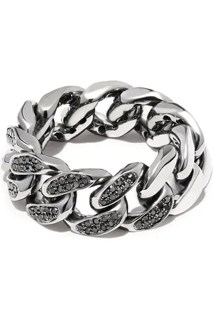 Shay Anillo de cadena en oro blanco de 18kt con diamantes