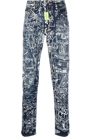 Philipp Plein Jeans con estampado gráfico