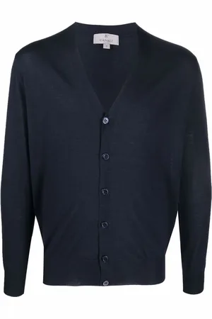 CANALI Cárdigan tejido con cuello en V