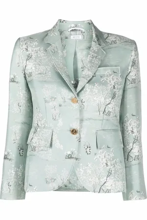 Thom Browne Blazer con motivo floral en jacquard
