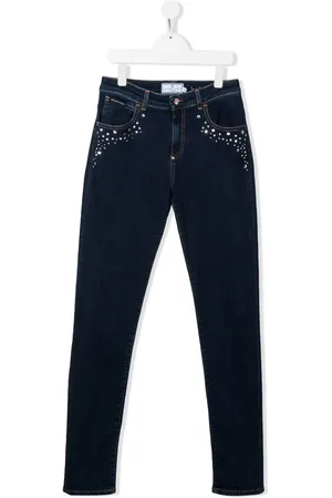 Philipp Plein Jeans con detalles de cristal y logo
