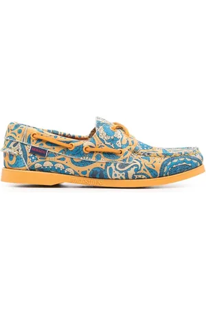 SEBAGO Zapatos top sider con motivo de cachemira