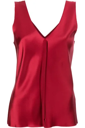 Voz Camiseta de seda con borde sin rematar