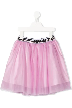 OFF-WHITE Falda recta con logo bordado