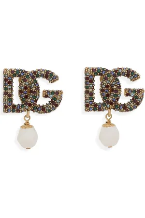 Dolce & Gabbana Aretes con detalles de strass