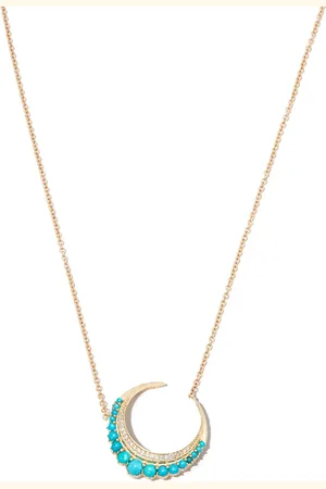 JACQUIE AICHE Collar Crescent Moon pequeño en oro amarillo de 14kt