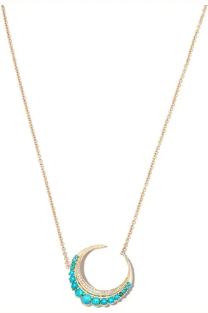 JACQUIE AICHE Collar Crescent Moon pequeño en oro amarillo de 14kt