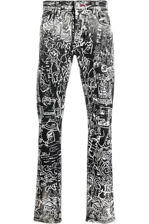 Philipp Plein Jeans con estampado gráfico