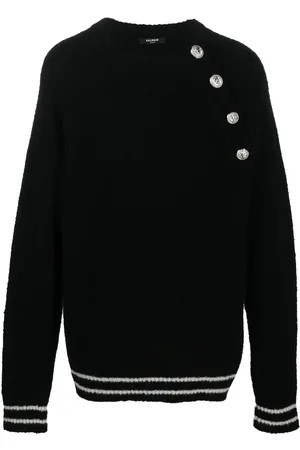 Balmain Suéter con cuello redondo y botones