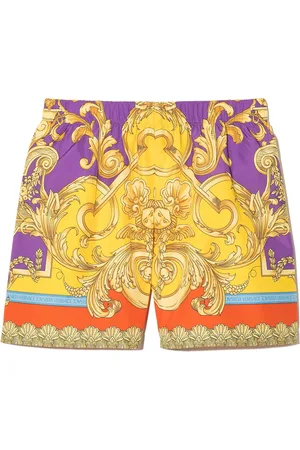 VERSACE Shorts de playa con estampado Barocco