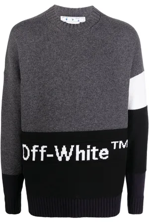 OFF-WHITE Suéter con logo en intarsia