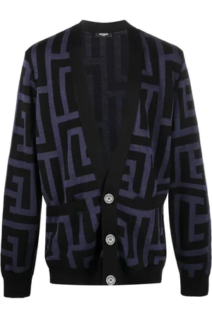 Balmain Cárdigan con monograma y cuello en V