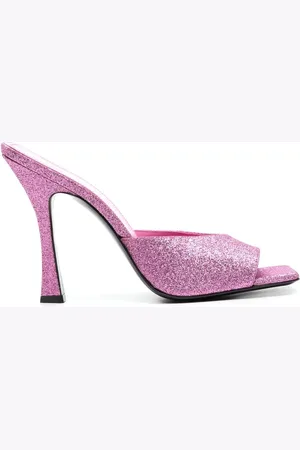 The Attico Mules con tacón alto y glitter