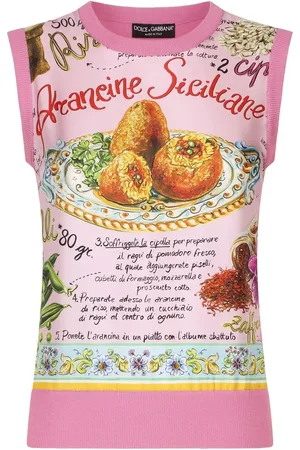 Dolce & Gabbana Top a panales con estampado de alimentos