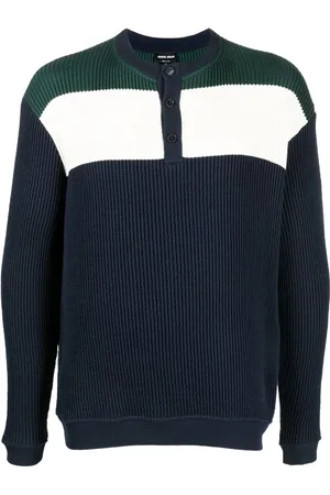 Giorgio Armani Suéter tipo polo de canalé