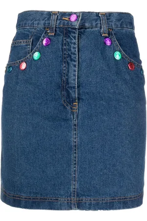 Moschino Falda de mezclilla con detalle de botones 1990