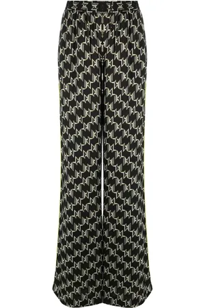 Karl Lagerfeld Pantalones anchos con monograma estampado