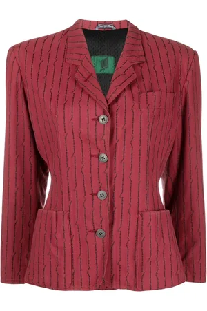 Jean Paul Gaultier Blazer con rayas diplomáticas estampadas 1980