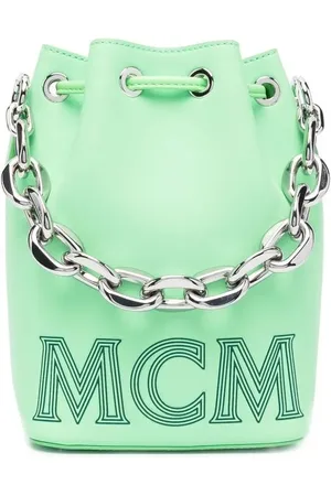 MCM Bolsa con cadena y logo estampado