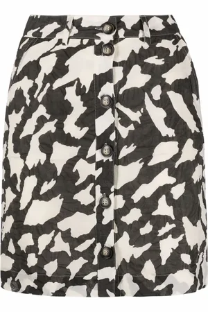Nanushka Falda corta acampanada con animal print