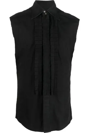 Gucci Camisa sin mangas con detalle plisado 1990