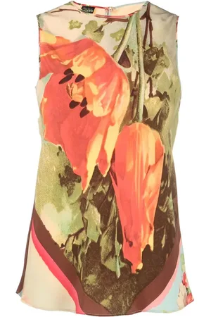 Jean Paul Gaultier Blusa con estampado floral 2000