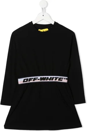 OFF-WHITE Vestido midi con logo en la pretina