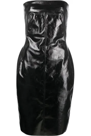 Rick Owens Vestido strapless con cuello cuadrado