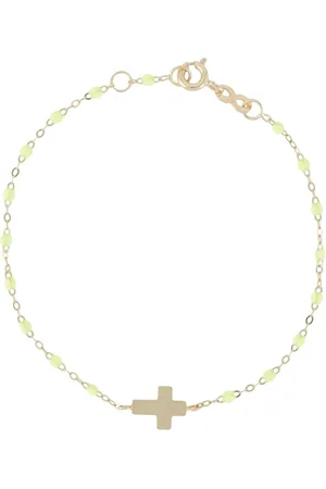 GIGI CLOZEAU Pulsera Cross Charm Classic Gigi en oro rosa de 18kt con resina