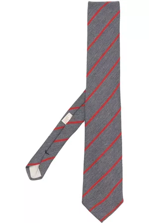 VERSACE Corbata tejida con motivo de rayas diagonales 1970