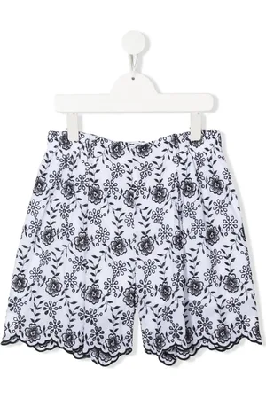 MONNALISA Shorts con detalles florales bordados