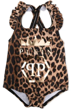 Philipp Plein Traje de baño con estampado de leopardo