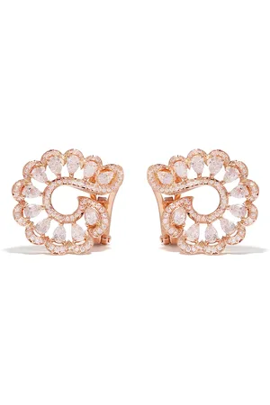Chopard Aretes con diseño de espiral en oro rosa de 18kt con diamantes
