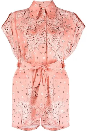 ZIMMERMANN Jumpsuit corto con estampado gráfico