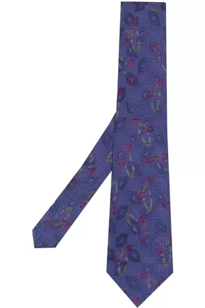 VERSACE Corbata de seda con estampado abstracto 1990