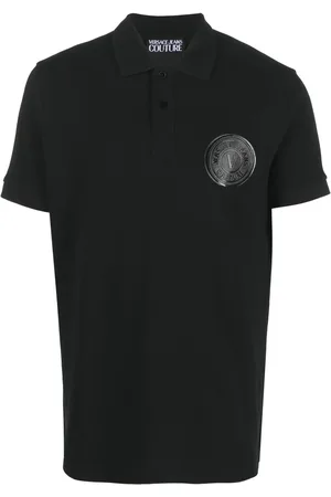 VERSACE Playera tipo polo con logo en el pecho