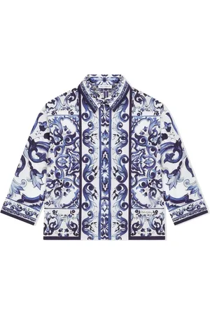Dolce & Gabbana Falda de popelina con estampado Mayólica