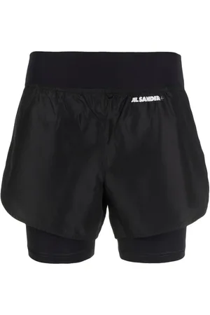 Jil Sander Shorts de playa con capas y logo