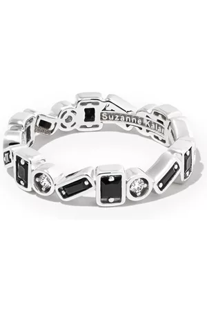 Suzanne Kalan Anillo eternity Inlay Zigzag en oro blanco de 18kt con zafiro