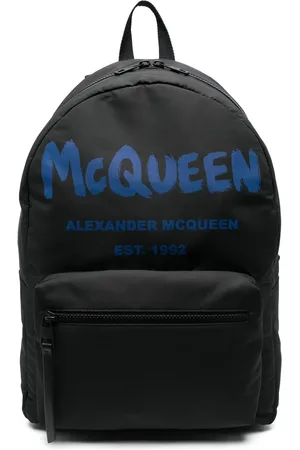 Alexander McQueen Mochila con logo estampado