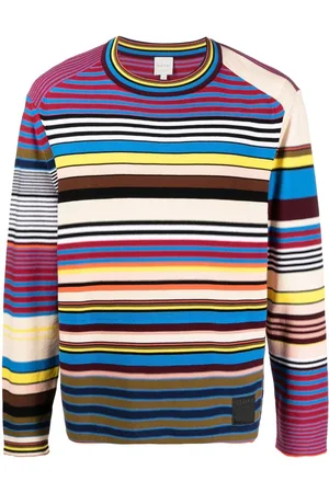 Paul Smith Suéter tejido con rayas estampadas