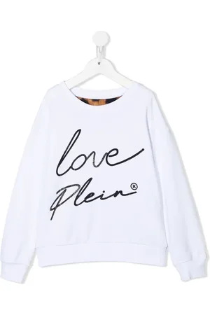 Philipp Plein Playera manga larga con logo estampado