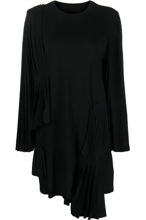 Maison Margiela Vestido asimétrico plisado