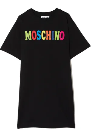 Moschino Playera tejido afelpado con logo estampado
