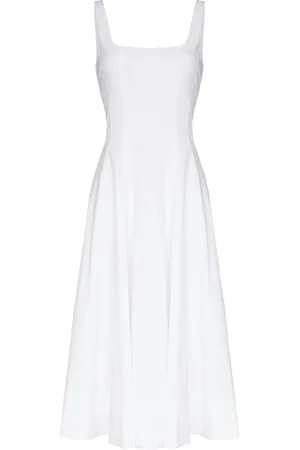 Staud Vestido sin mangas con cuello redondo