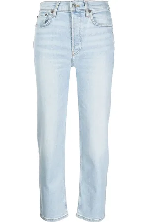 RE/DONE Jeans rectos con tiro alto