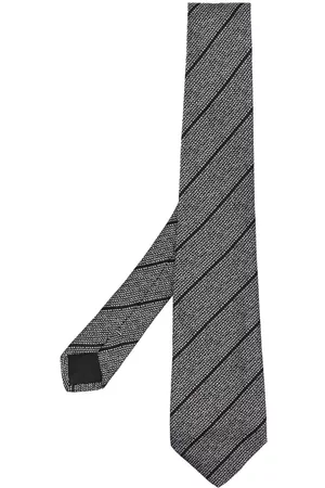 VERSACE Corbata de seda con rayas diagonales 1970
