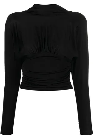 Saint Laurent Top corto con espalda desbocada