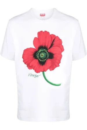 Kenzo Playera oversize con amapola estampada